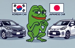 Korean car and a Japanese car