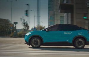 2026 Nissan LEAF electric crossover front three-quarter view