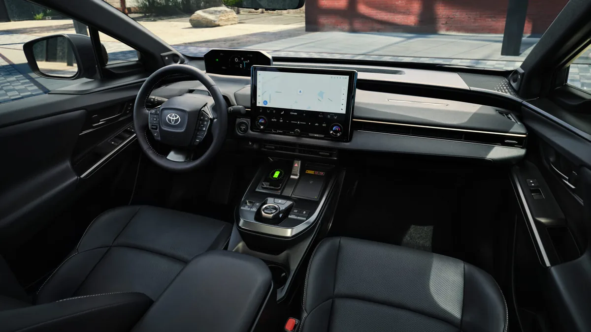 2026 Toyota bZ cabin with central touchscreen