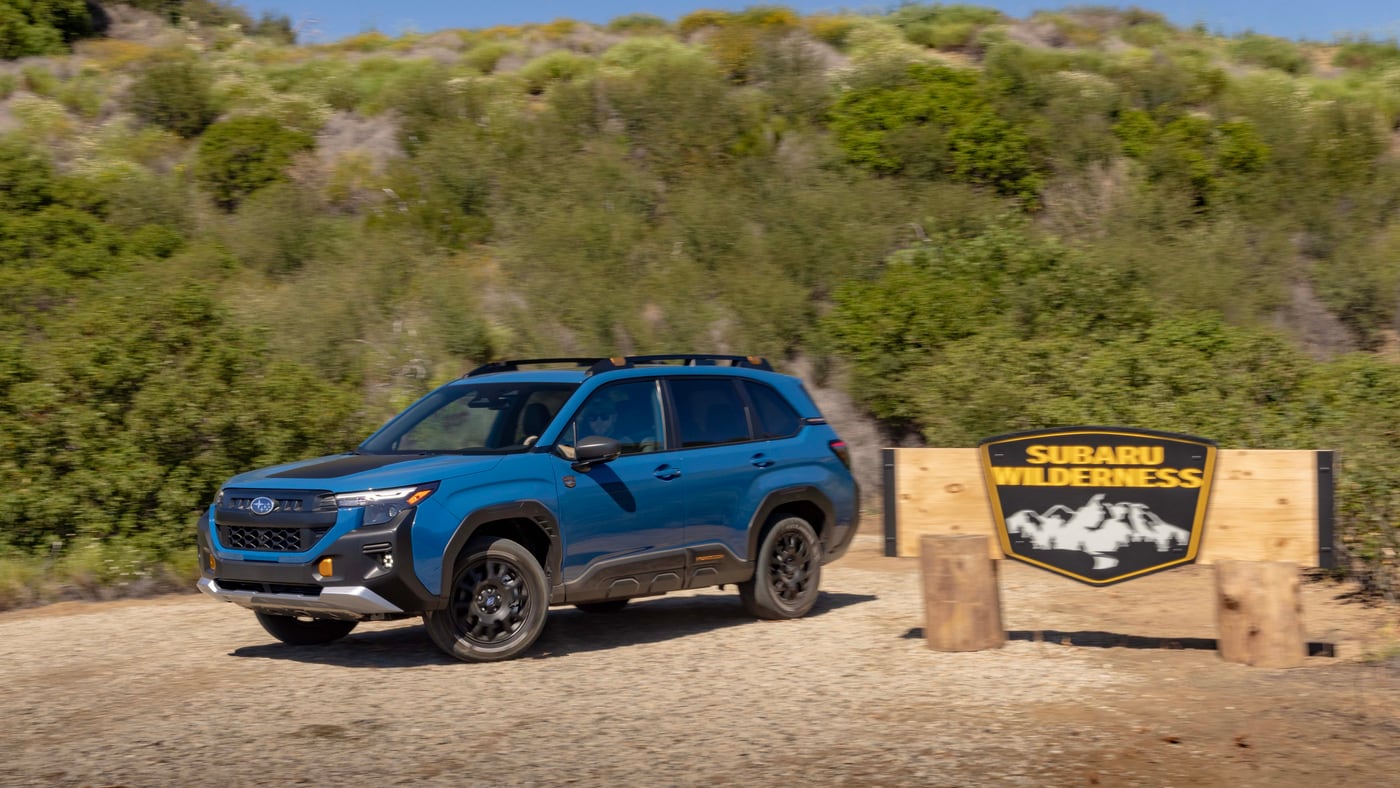 2027 Subaru Forester Wilderness Hybrid side trail view
