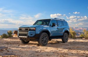 2027 Toyota Land Cruiser front three-quarter view