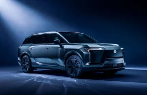 2027 Lexus TZ electric SUV front three-quarter view
