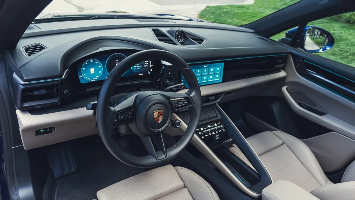 Porsche Macan Electric exterior in blue