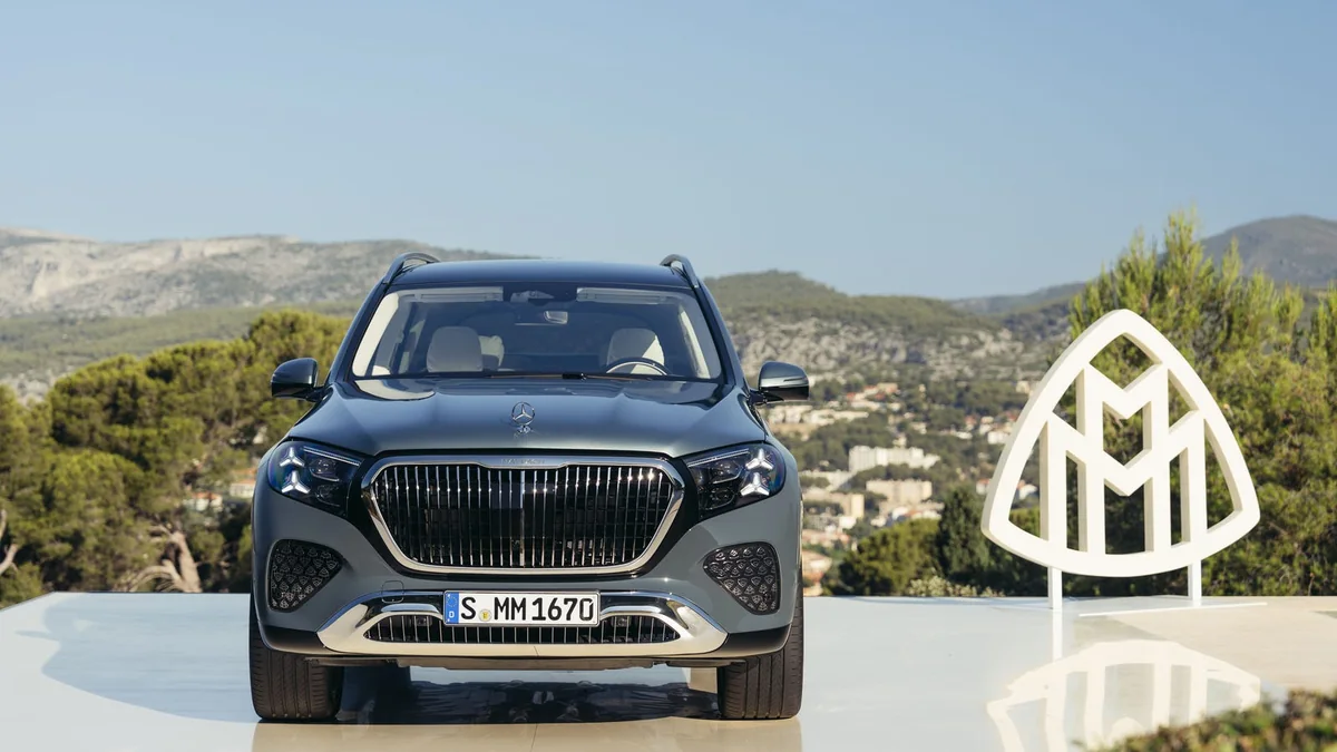 2027 Mercedes-Maybach GLS 680 rear three-quarter view