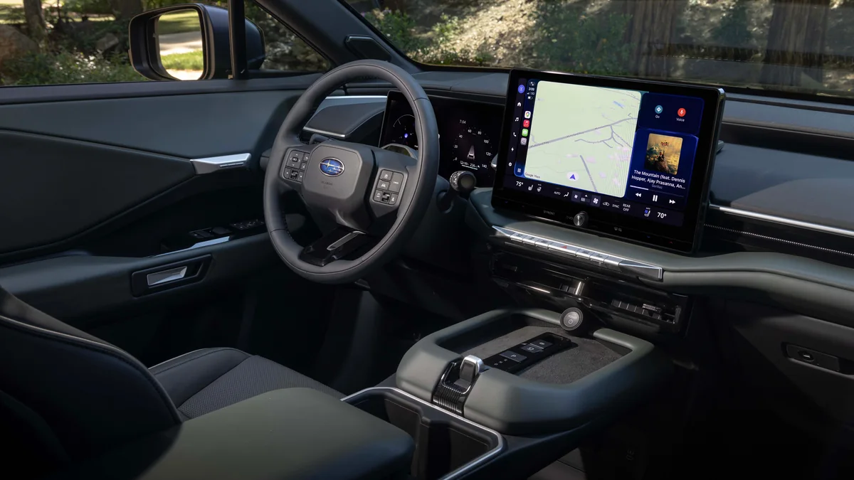Dashboard and front cabin of the 2027 Subaru Getaway