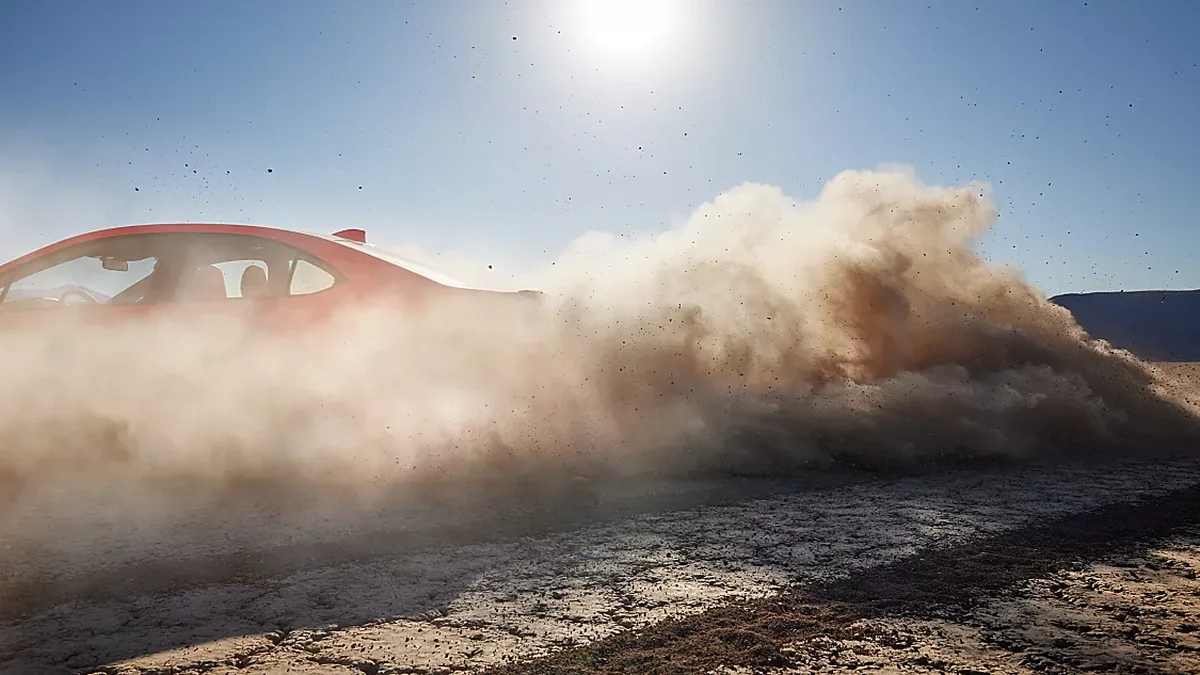 2026 Subaru WRX driving on a winding road