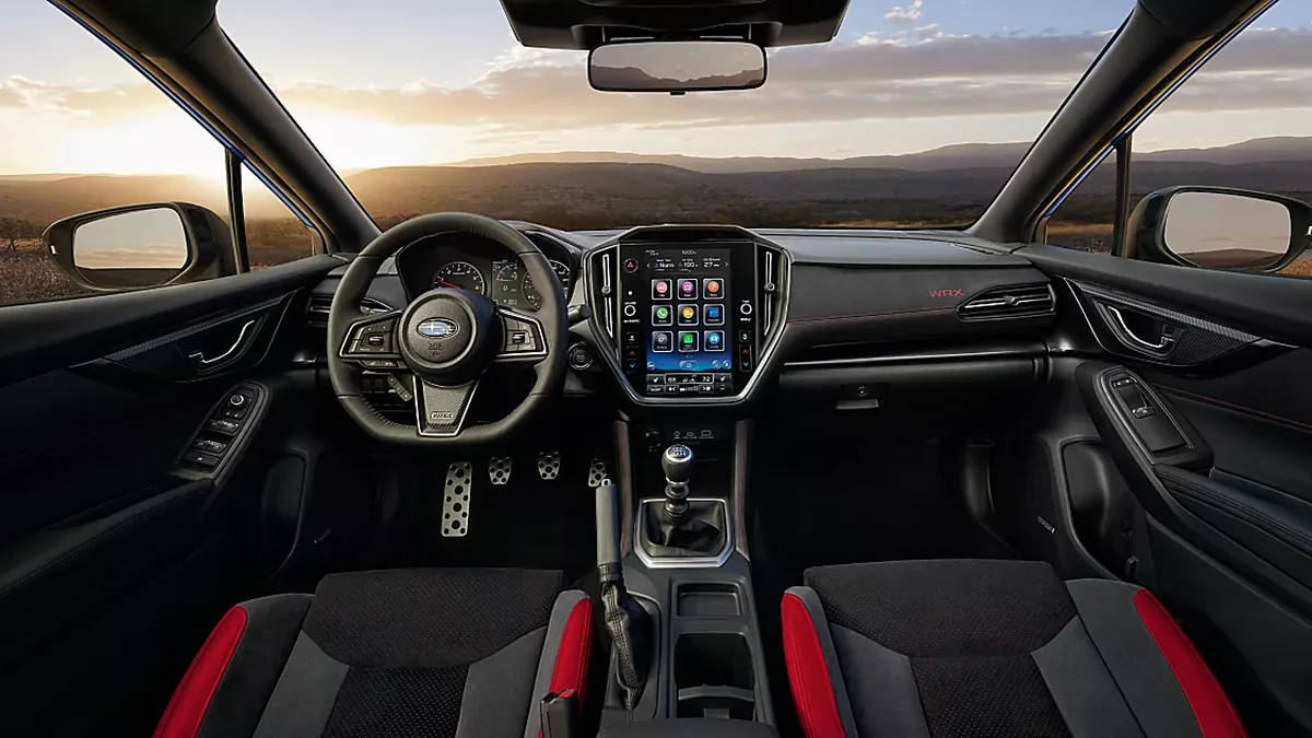 2026 Subaru WRX interior with manual transmission