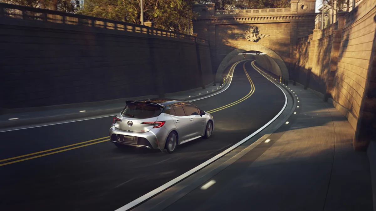 2027 Toyota Corolla Hatchback cabin and digital display
