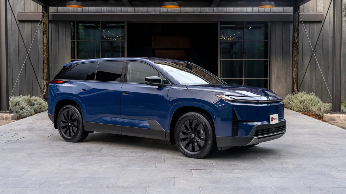 2027 Toyota Highlander EV three-row cabin