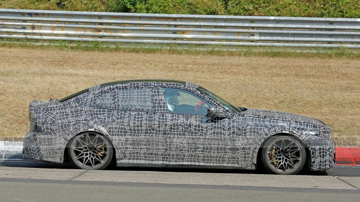 BMW electric M development prototype driving in winter testing