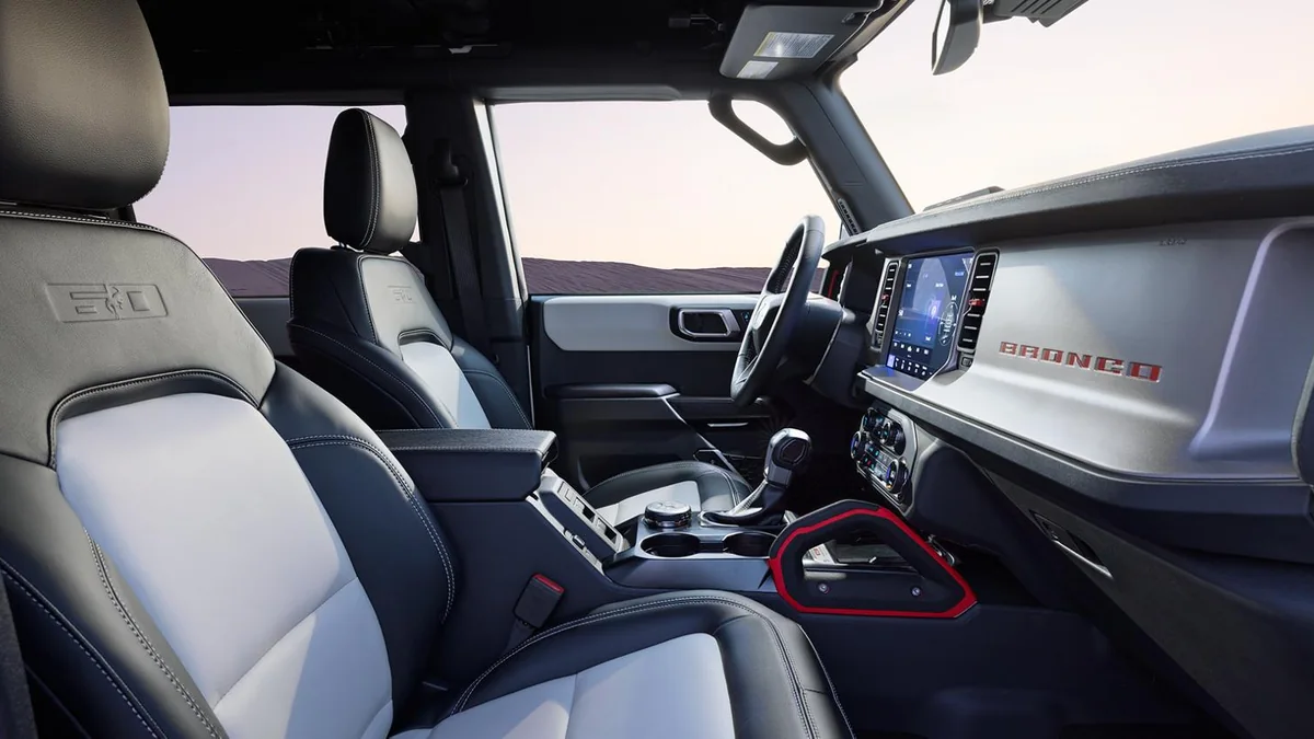 2026 Ford Bronco interior and driver controls