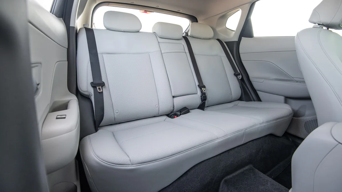 Rear bench and center seat-belt position in a 2026 Hyundai Kona