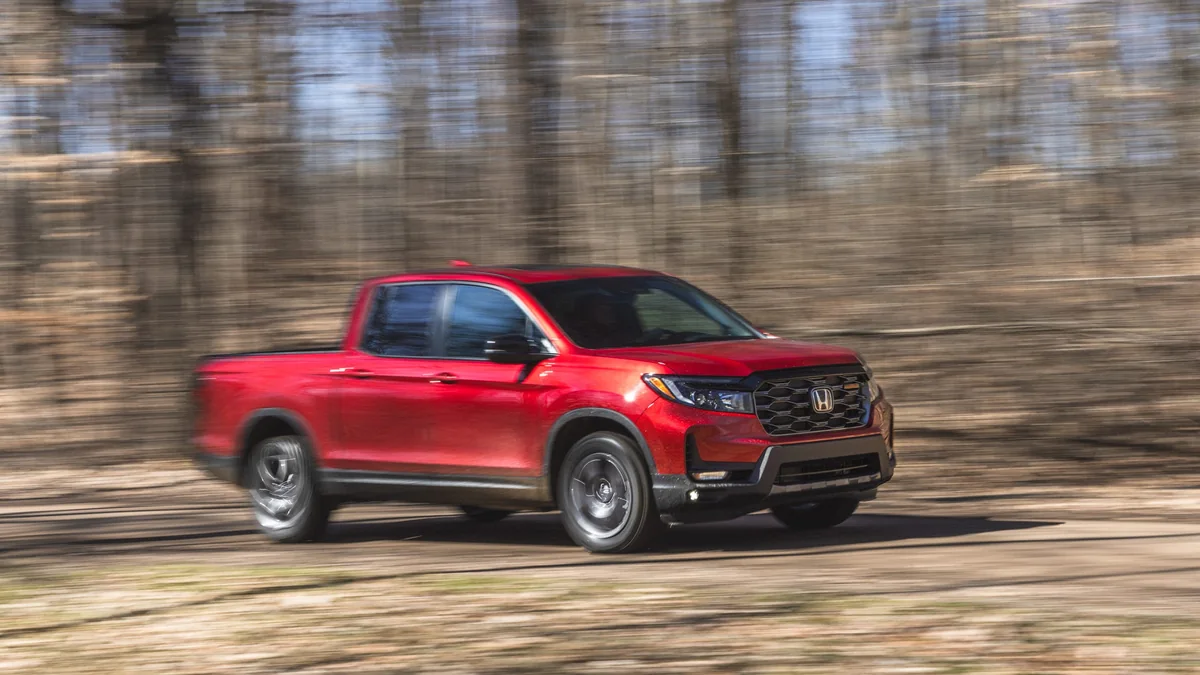 Current-generation Honda Ridgeline TrailSport on a paved road