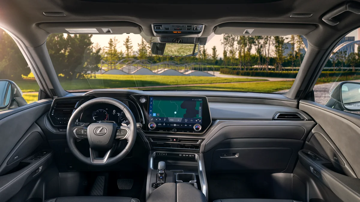 Dashboard and front cabin of a 2026 Lexus TX
