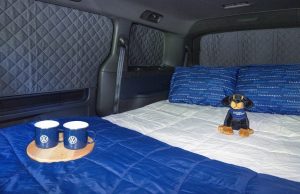 2027 Volkswagen ID Buzz Tourer camping bed setup