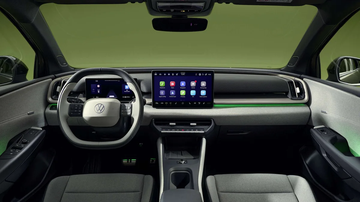 Volkswagen ID. Cross cabin and infotainment display