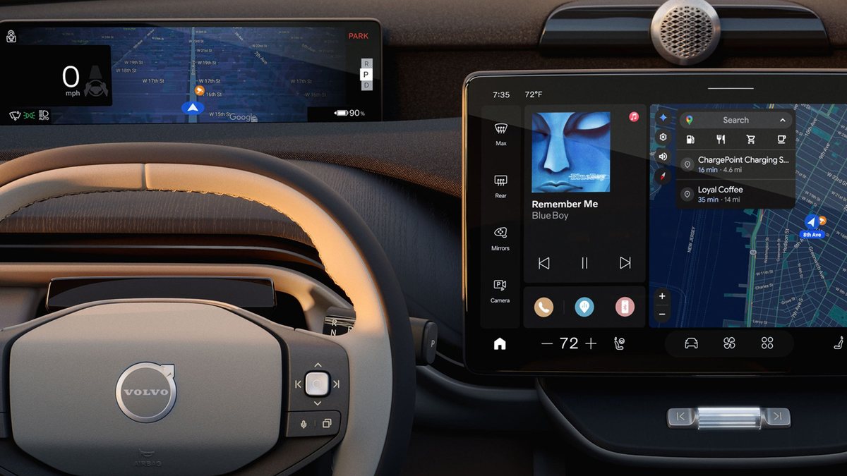 2027 Volvo EX60 infotainment and dashboard